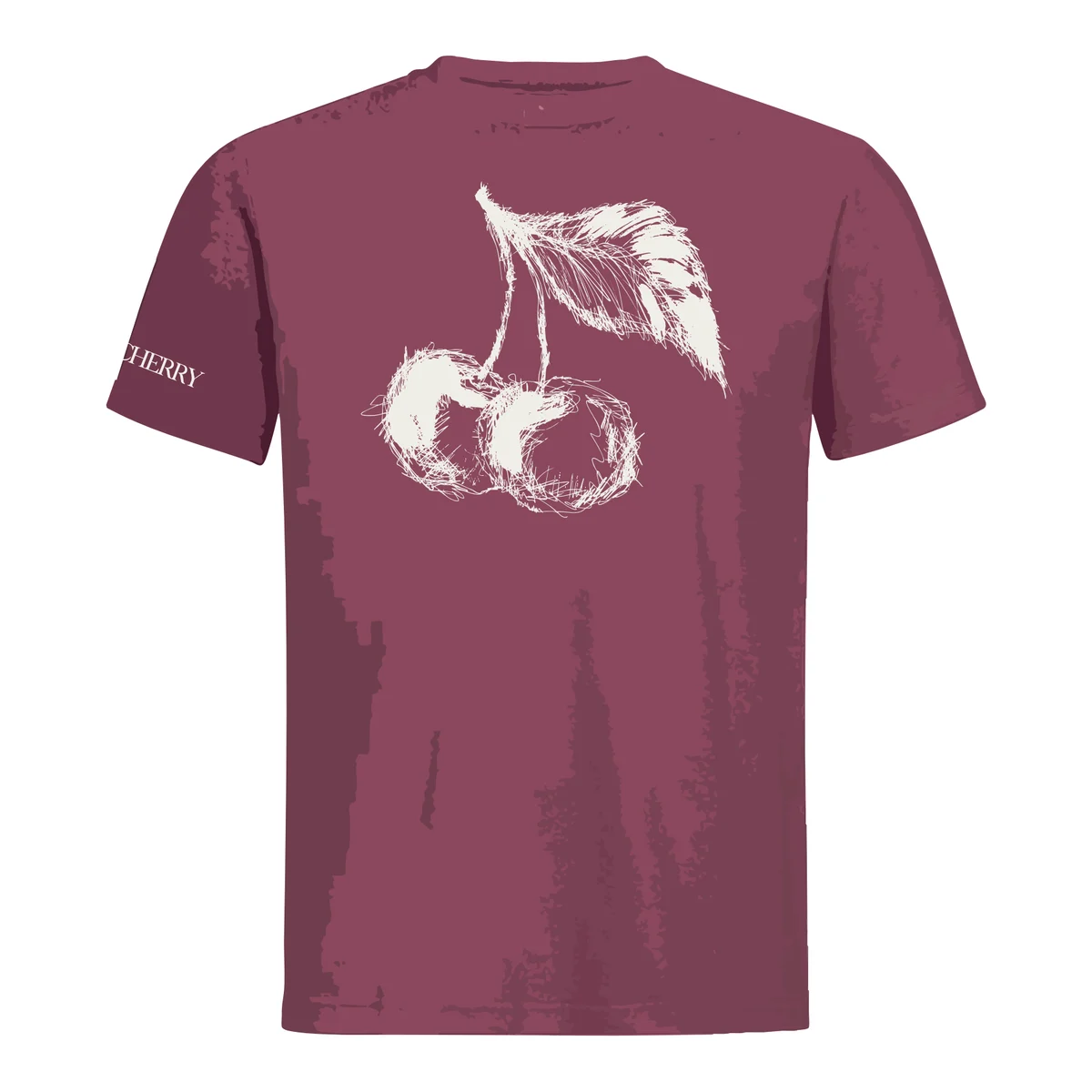 T-Shirt The Cherry, Bordeaux, Rückseite
